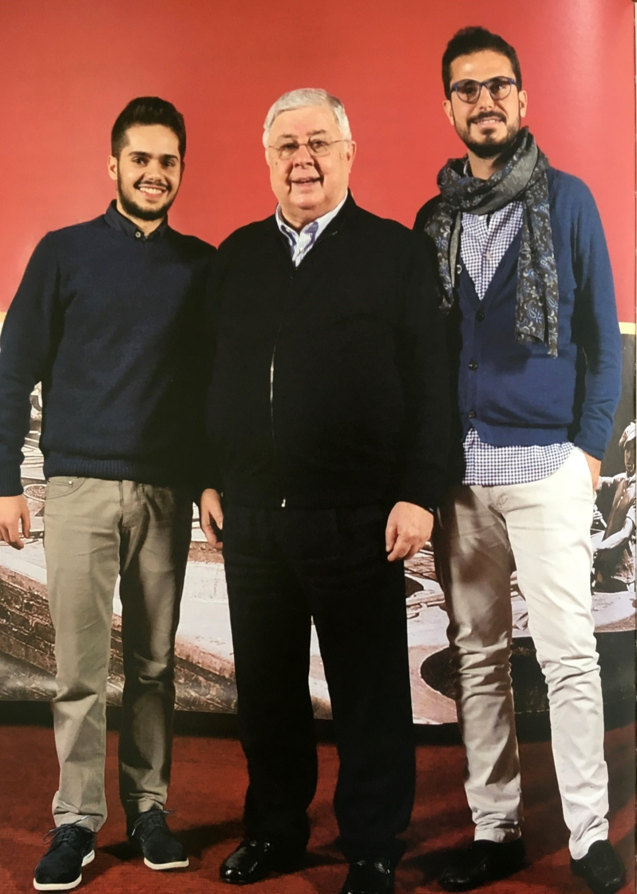 Pippo Callipo con i due figli: Giacinto a destra e Filippo Maria a sinistra Pippo Callipo con i due figli: Giacinto a destra e Filippo Maria a sinistra