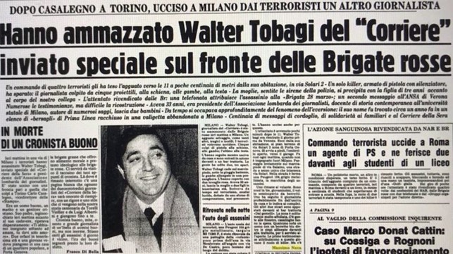 Articolo su uccisione Walter Tobagi