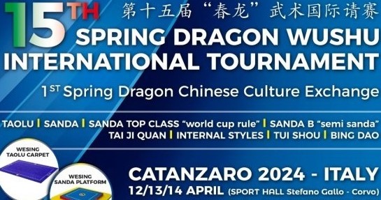 A Catanzaro il prestigioso “Spring Dragon” Wushu Open International Tournament