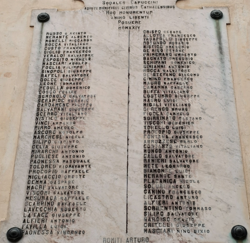 La chiesa del Monte commemora i caduti in guerra
